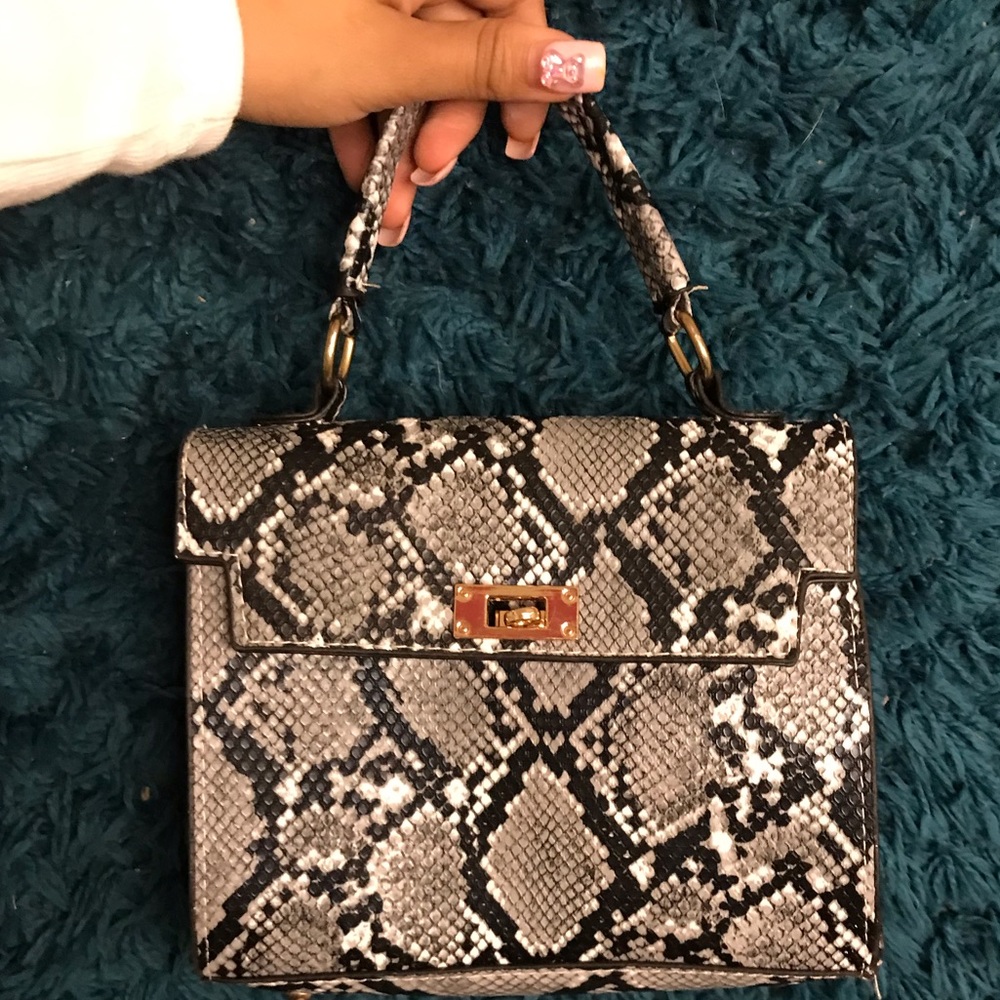 White / gray and black! Purse